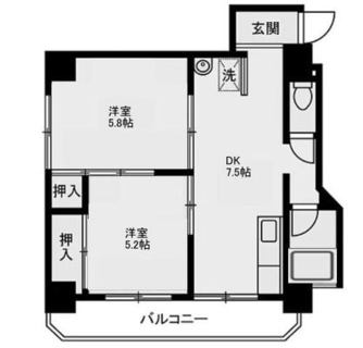 東京都北区田端新町１丁目 賃貸マンション 2DK